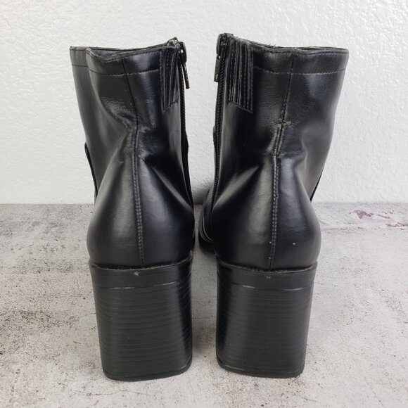Vintage Mootsies Tootsies Booties Vegan Leather Chunky Y2K Square Toe size 8.5M - Picture 15 of 15